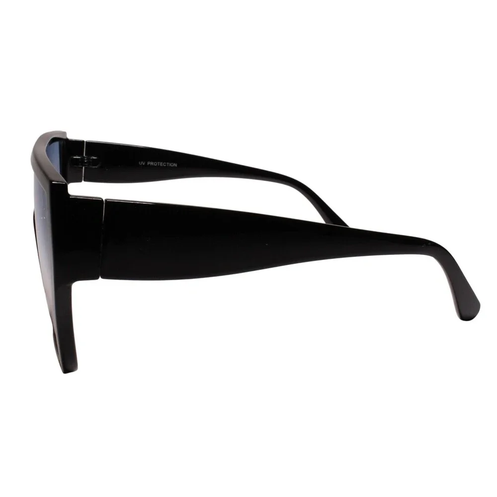 Dapper Clubbing Flat Top 80s 90s Hip Mens Womens Blue Lens Sunglasses